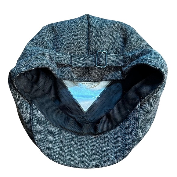 J. Crew | Grey Wool Herringbone Classic Driving Cap Size L/XL - Picture 7 of 8